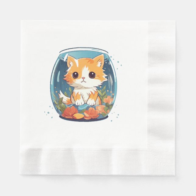 Guardanapo De Papel Gatinho Culpado (Frente)
