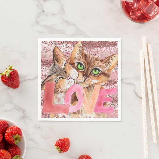 Guardanapo De Papel Gatinho Love (Insitu)