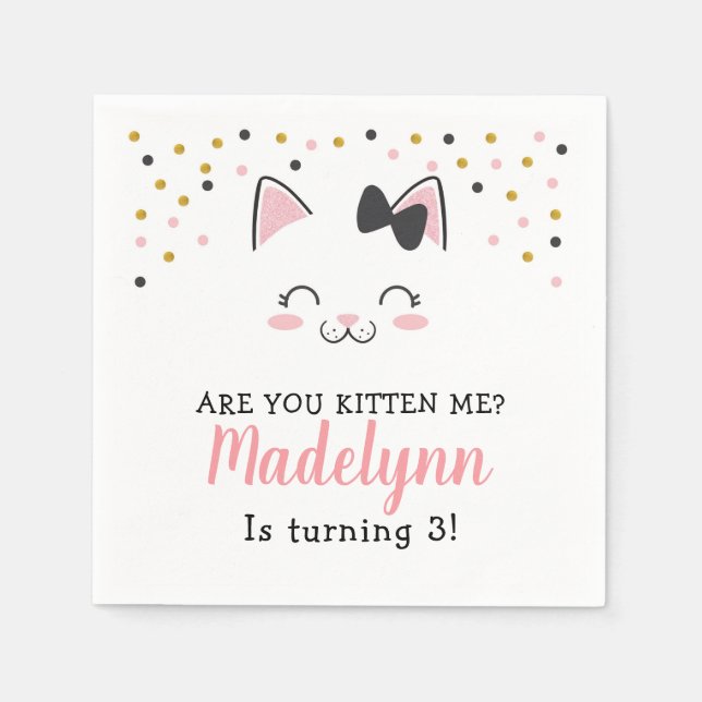 Guardanapo De Papel Gatinho Paper Napkins (Frente)