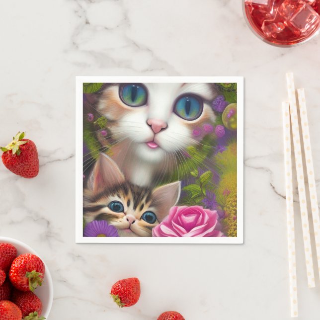 Guardanapo De Papel Gatinhos Adoráveis 8 (Insitu)