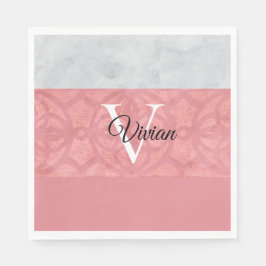 Guardanapo De Papel Gatique Cor De Água, Rosa, E Cinzas, De Cor Rosa, 