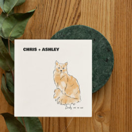 Guardanapo De Papel Gato de laranja Gato de estimação Coquetel Napkin