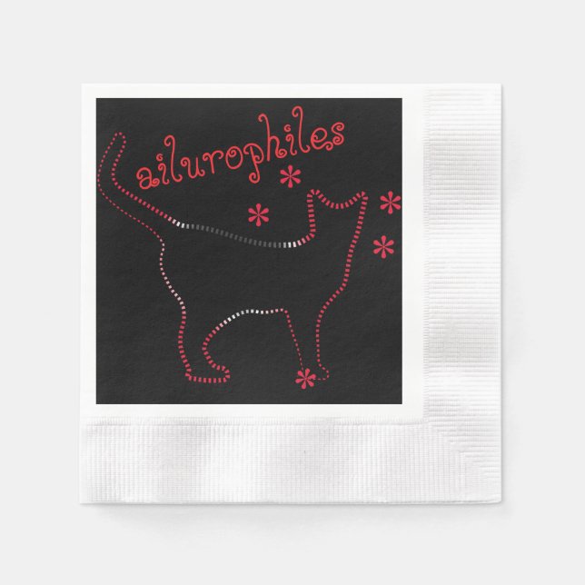 Guardanapo De Papel gato de linhagem giro, gato demais Papel Napkin (Frente)