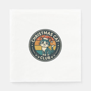 Guardanapo De Papel Gato de Natal Design de Gatinho Fofo - Clube do Ga