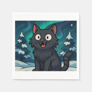 Guardanapo De Papel Gato de Natal Islandês Yule