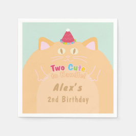 Guardanapo De Papel Gato "Dois Fofos para Manipular" 2º Aniversário Ve