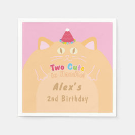 Guardanapo De Papel Gato "Dois Lindos para Segurar" 2º Aniversário Pap
