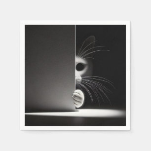 Guardanapo De Papel Gato Escondido Em Sombras