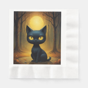 Guardanapo De Papel Gato negro