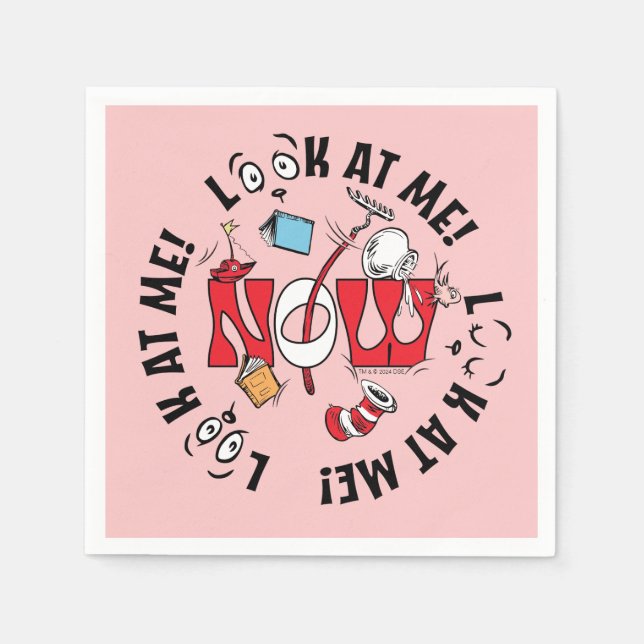 Guardanapo De Papel Gato no Chapéu | Olhe Para Mim! Olhe Para Mim! (Frente)