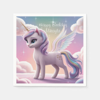 Guardanapo De Papel Gato Personalizado do Arco-Íris Unicórnio