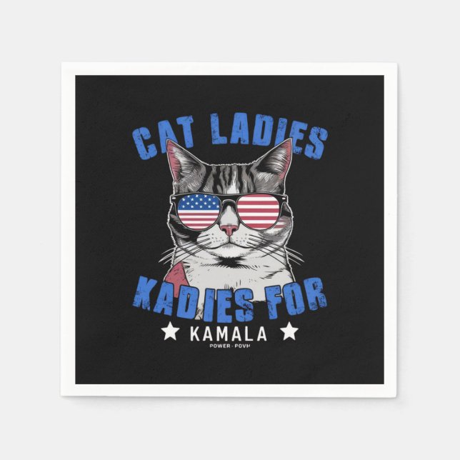Guardanapo De Papel Gato-Senhoras Para Kamala (2) (Frente)