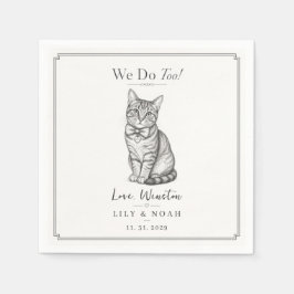 Guardanapo De Papel Gato Tabby Personalizado Desenho Moderno de Casame
