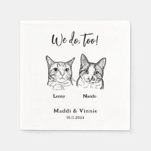 Guardanapo De Papel Gatos Bonitos Enfrentam Pet Fazemos Casamento De D