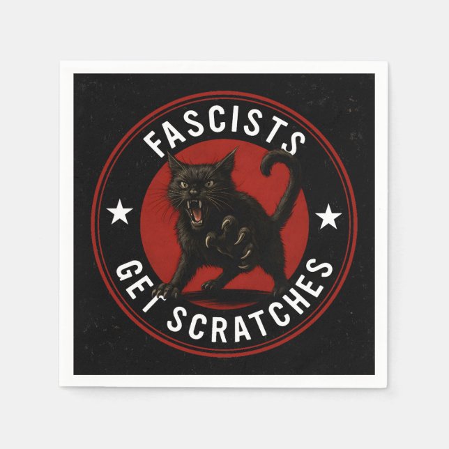 Guardanapo De Papel Gatos Contra Fascistas (Frente)