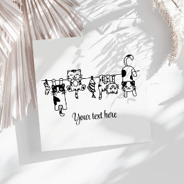 Guardanapo De Papel Gatos Fofos Pendurados Texto/Nome Personalizado