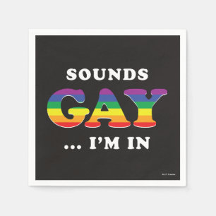 Guardanapo De Papel Gay dos sons… Eu estou dentro
