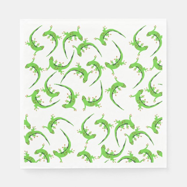 Guardanapo De Papel Gecko Lizard Reptile Pattern (Frente)