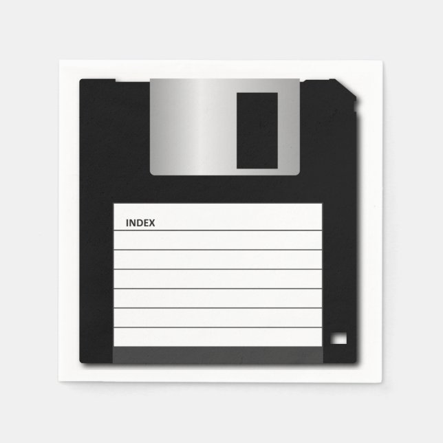 Guardanapo De Papel Geek de Computador de Disquete Clássico (Frente)