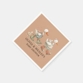 Guardanapo De Papel Gêmeos Silly Goose Bebês Chás de Bebê