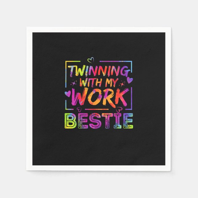 Guardanapo De Papel Geminando com meu trabalho Bestie Spirit Wee Melho (Frente)