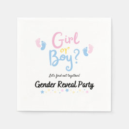 Guardanapo De Papel Gender reveal, baby shower, boy or girl?