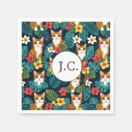 Guardanapo De Papel Gengibre tropical com estilo de camisa havaiana Ca