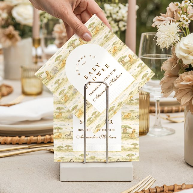 Guardanapo De Papel Gentle Safari Animals  Baby Shower (Criador carregado)