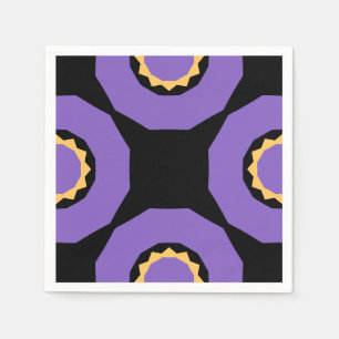 Guardanapo De Papel Geo Preto Amarelo Roxo