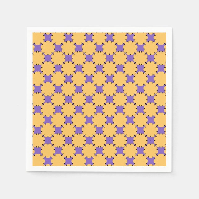 Guardanapo De Papel Geo roxo e amarelo (Frente)