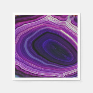 Guardanapo De Papel Geodo roxo girado em queda