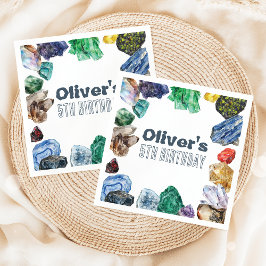 Guardanapo De Papel Geology Birthday Rocks Dig Party Napkins