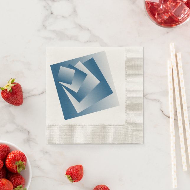 Guardanapo De Papel geometria azul-teal (Insitu)