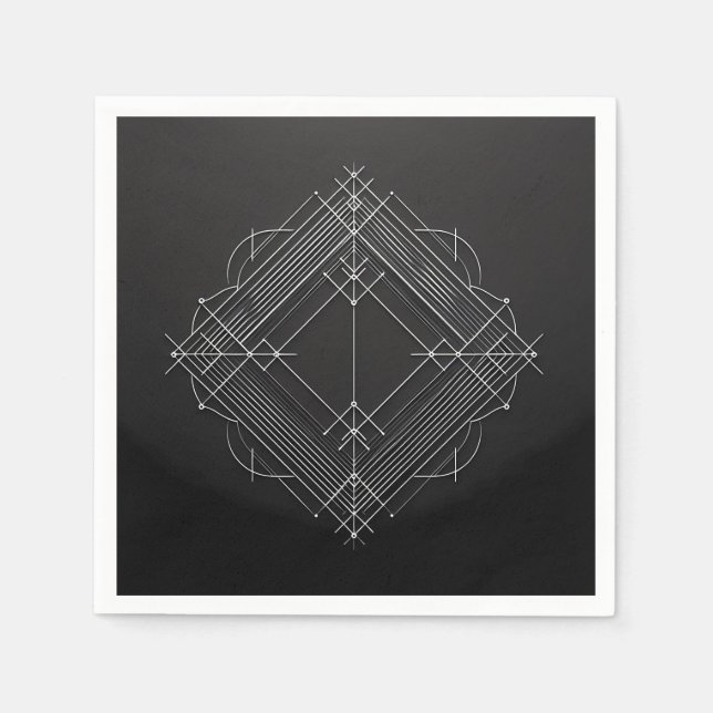 Guardanapo De Papel Geometric Filigree Diamond (Frente)