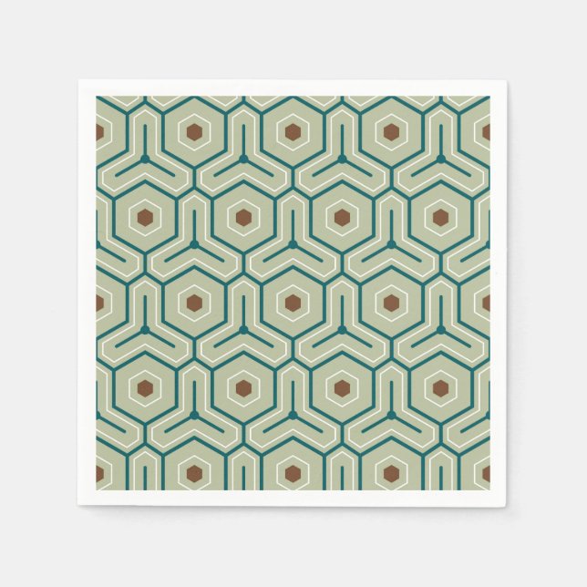 Guardanapo De Papel Geometric pattern with interlocking hexagons (Frente)