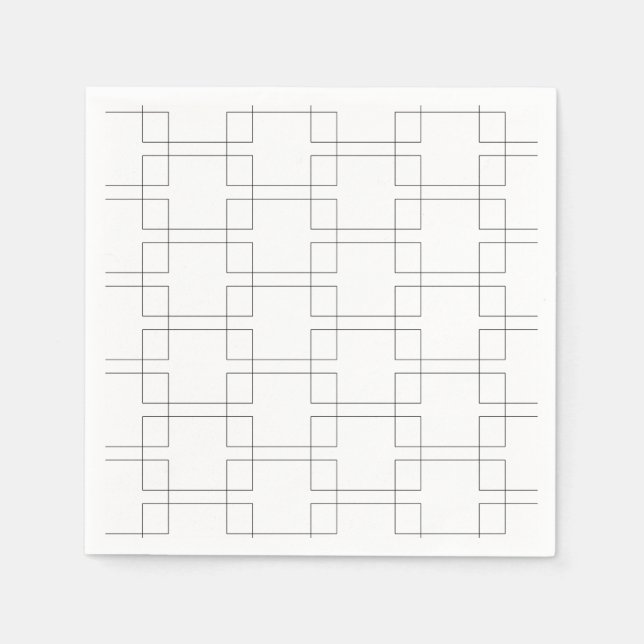 Guardanapo De Papel Geométrica do Torneio de Eliminação de Colchetes (Frente)