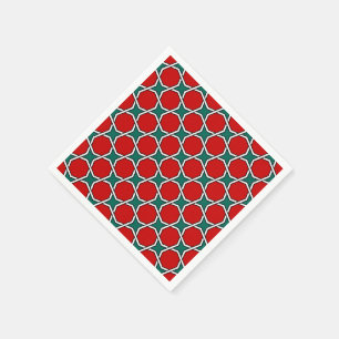 Guardanapo De Papel Geométrico egípcio quatro vezes mais no vermelho