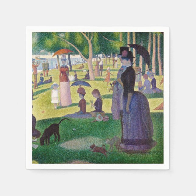 Guardanapo De Papel Georges Seurat - Domingo em La Grande Jatte (Frente)