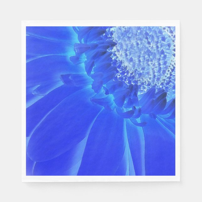 Guardanapo De Papel gerbera azul-elétrica (Frente)