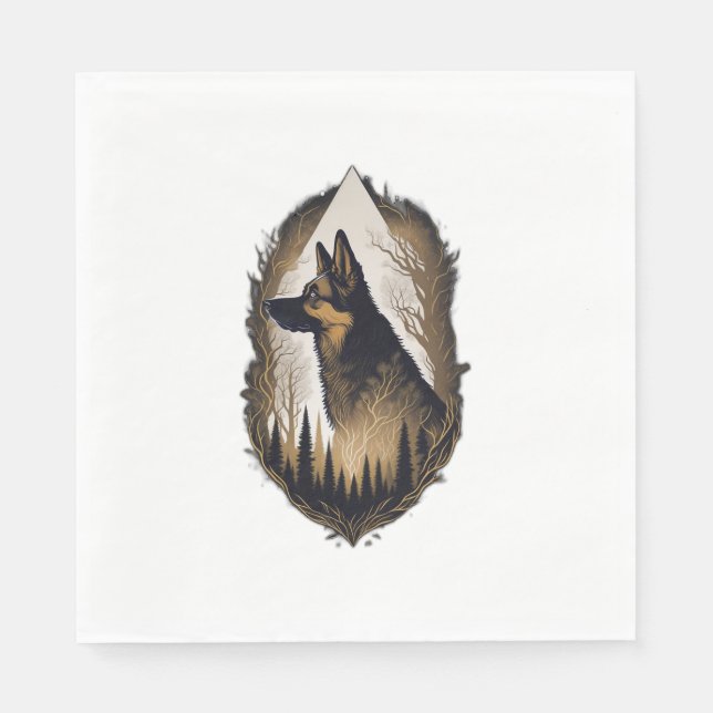 Guardanapo De Papel German shepherd 003 (Frente)