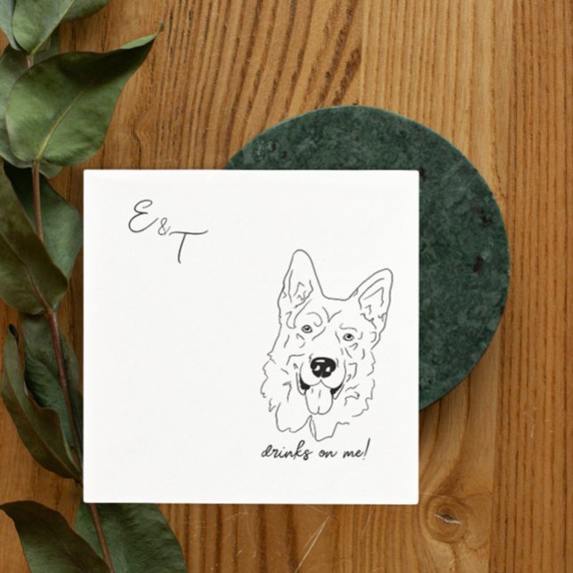 Guardanapo De Papel German shepherd Casamento Cocktail Napkins (Criador carregado)