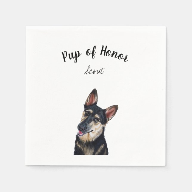 Guardanapo De Papel German shepherd Cocktail Napkins (Frente)