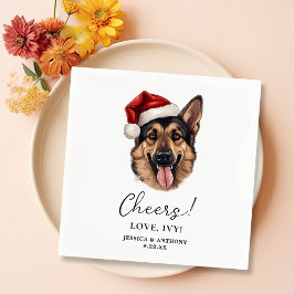 Guardanapo De Papel German shepherd de Natal Cachorro Personalizado Sa