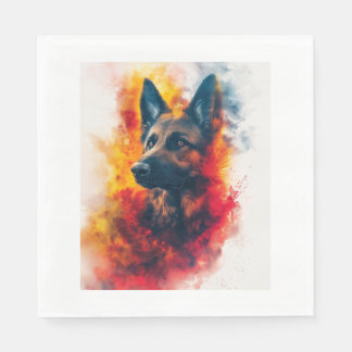 Guardanapo De Papel German shepherd em Radiação Intensa