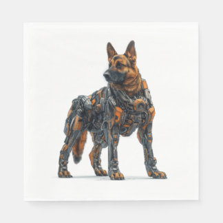Guardanapo De Papel German shepherd na Armadura Fúturística