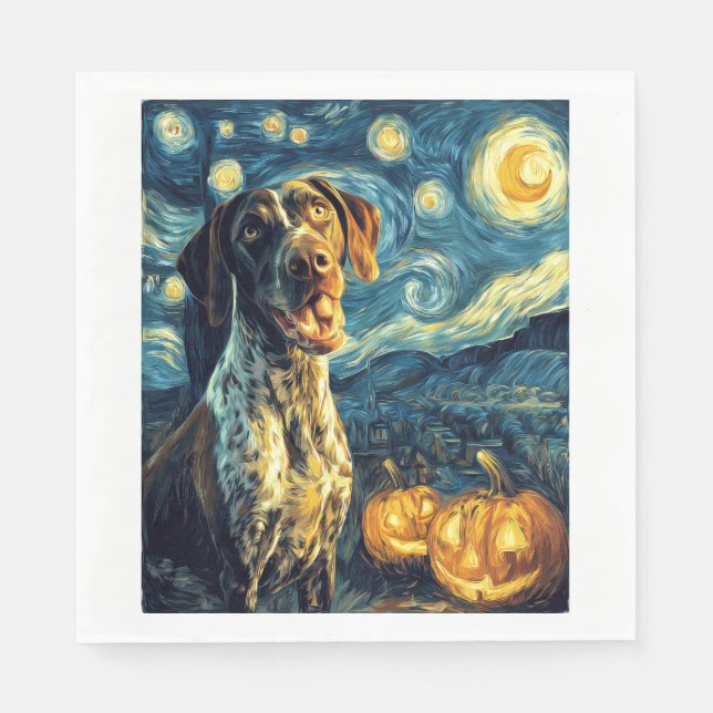 Guardanapo De Papel German Shorthaired Pointer 2 Cachorro Fofo Hallowe (Frente)