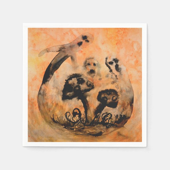 Guardanapo De Papel Ghost Mushroom Paper Napkins (Frente)