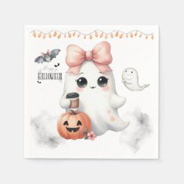 Guardanapo De Papel Ghost Pumpkin Bat Halloween