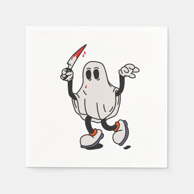 Guardanapo De Papel Ghost with blood knife (Frente)