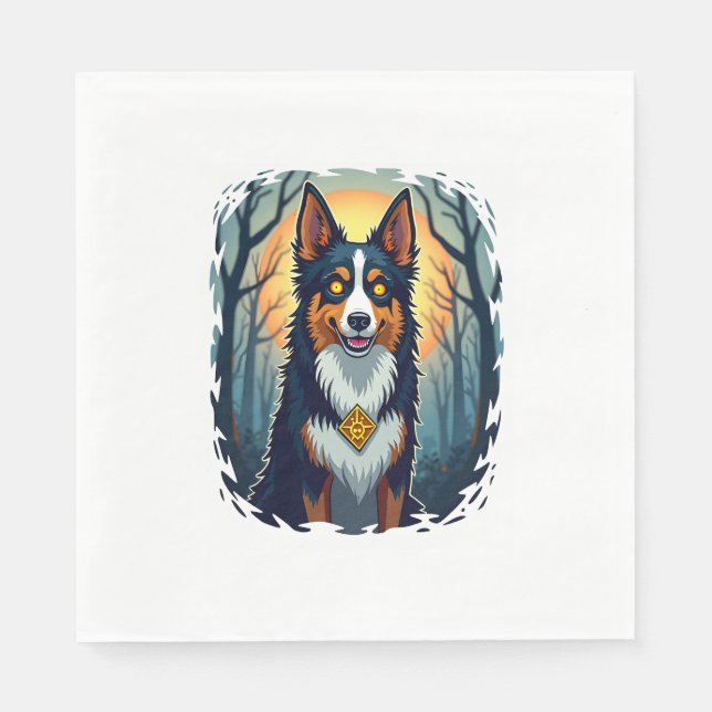 Guardanapo De Papel Ghoul Greyhound Dash (Frente)